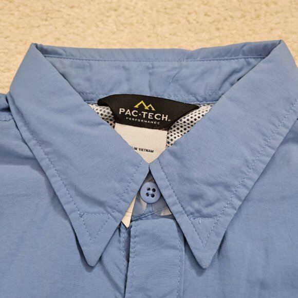 NWT! Blue Pac-Tech Performance Fishing Shirt - Picture 4 of 10